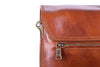 Aktentasche Braun Leder Zipper Rückansicht | Amigo's Brief