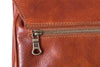 Aktentasche Braun Leder Zipper Detailansicht | Victus' Brief