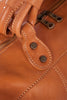 Reisetasche aus braunem Kalbsleder Detailansicht | Titus' Duffle