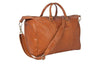 Reisetasche aus braunem Leder Seitenansicht Riemen | Fortis' Duffle